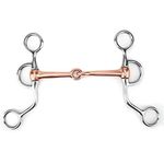 Red Copper Mouth Stainless Steel All Purpose Ring Horse Snaffle Copper Roller Snaffle Bit