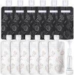 PACKISM Travel Containers for Toiletries - 15 Pack Leak Proof 3oz TSA Approved Travel Pouches, Stand Up, Slim & Lightweight Design, Space Saving, Pack More Shampoo Conditioner Lotion Body Wash