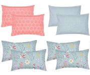 COZY FURNISH Super Soft Brushed Microfiber Cotton Pillow Covers,Set of 4 (Total 8 Pcs) Pillow Covers,17X27(Inches) Super Soft and Breathable Envelope Closure Pillow Cases