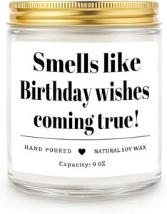 Homsolver Birthday Gifts for Women Men, 9OZ Lavender Scented Birthday Candles with 50+ Hours Burn Time, Unique Handmade Birthday Decorations for Her Him, 20st/30th/40th/50th/60th/70th Birthday Candle