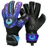 Renegade GK VOR-tex Goalie Gloves (Sizes 6-11, 3 Styles, Level 3) 3.5+3mm Hyper Grip & Super Mesh | Excellent All-Around Goalkeeper Glove (Storm - Roll Cut, 7)