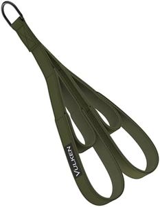 Vulken Tricep Rope Cable Attachment, 24 Inch & 17 Inch Two Lengths Built in One Pull Down Rope, Triceps Extension Straps Gym Equipment, Home Workout Handles for Resistance Bands, Green