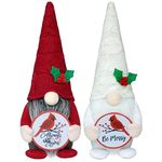 Christmas Cardinal Gnomes Decorations for Home, Red Cardinals Memorial Gift Tomte Cardinal Gifts for Women Cardinal Christmas Ornaments Tiered Tray Decor Christmas Gnomes Gift