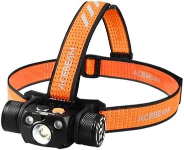 ACEBEAM H30 Linterna frontal más brillante Máx. 4000 lúmenes de luz blanca + luz roja + luz UV, lámpara frontal LED recargable para exteriores, las mejores luces frontales para acampar, buscar y cazar