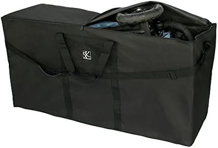 JL Childress Standard and Dual Stroller Travel Bag, Black