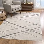 Rug Branch Savannah 8' x 10' (7'9" X 10'9") Abstract Indoor Area Rug, Contemporary, Beige Grey - Living Room, Bedroom, Dining Room, and Kitchen