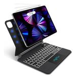 iPad Magic Style Keyboard Case for iPad Air 13 inch (M2) 2024, iPad Pro 12.9 Inch (6th Generation), 3-Level Backlight, Large Multi-Touch Gesture Trackpad, Floating Cantilever Magnetic Keyboard Cover