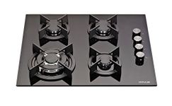 MILLAR GH6041XEB 60cm Built-in 4 Burner Black Gas on Glass Hob/Cooker/Cooktop with FFD