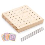 5 PCS Granny square blocking board,Crochet Blocking Board Set with Pegboard Pins for Granny Square Motif Shaping, Precision Handmade Knitting Tool Kit for Sizing Consistency and Professional Crafting