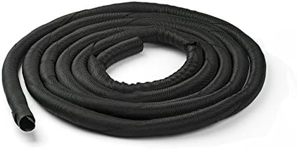 StarTech.com 15' (4.6m) Cable Management Sleeve - Flexible Coiled Cable Wrap - 1.0-1.5" dia. Expandable Sleeve - Polyester Cord Manager/Protector/Concealer - Black Trimmable Cable Organizer (WKSTNCM2)