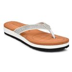 Ortho Care Light weight with Super Extra Soft Anti-Skid Doubleu Flip-Flops for women Slippers/Fancy Doctor Chappal & Footwear 336 WH 4 UK