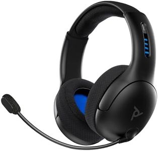 PDP AIRLITE PRO Wireless Power Stereo Gaming Headset with Noise Cancelling Microphone: Compatible with PS5/PS4/PS3 Console/PC Windows 10, Comfortable Lightweight Headphones, Long Battery Life (black)