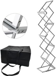 Polmart Aluminum Brochure Magazine Catalog Literature Display Rack, 6 Pockets (1 - Pack)