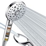 Digiroot Hard Water Filter Shower Head, 15 Stage Shower Filter, 7 Spray Modes High Pressure Shower Head and 1.5M Hose, Universal Handheld Water Softener Shower Heads, Remove Residual Chlorine