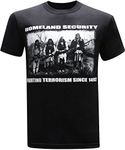 Homeland Security Fighting Terrorism Native American Indian Humor Funny Men's T-Shirt (Medium, Black)