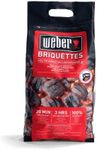 Weber Barbeque Briquettes | 4 kg Bag | BBQ Coal for Weber Grills | Coal BBQ Fuel | Premium Quality, Easy to light | Long Lasting | 100% Natural, Made from Waste Wood (17590168), Black