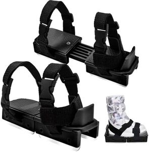 Upgrade Toddler Ice Skates Adjustable Ice Skating Shoes with 3Pcs Hook and Loop Fastener Clip on Straps Kids Ice Skates Double Runner for Girls Boys Children Baby Beginner Junior Skater Training Black