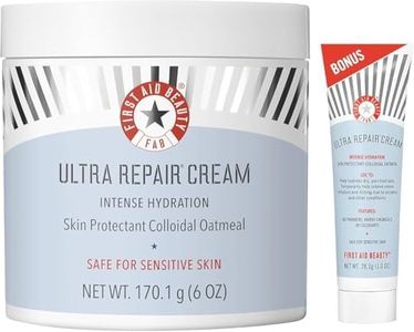 First Aid Beauty Ultra Repair Cream Intensive Hydration Daily Moisturiser for Face + Body – Strengthens Skin Barrier + Instantly Relieves Dry, Distressed Skin – 170.1 g + Bonus 28.3 g Travel Size