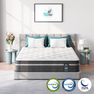 TeQsli 10-Inch Double Hybrid Mattress – Medium Firm Comfort