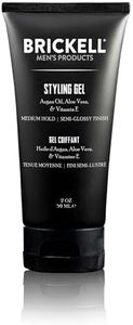 Brickell Men's Styling Hair Gel, Natural and Organic, All Day Hold for Glossy Style, 59ml, Naturally Scented