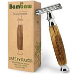 Bamboo Safety Razor| Razors for Men and Women | Double Edge Safety Razor | Fits All DE Razor Blades | Eco-Friendly and Reusable Razors | Classic Safety Razor | Bambaw