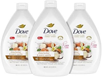 Dove Advanced Care Hand Wash Shea Butter & Warm Vanilla Pack of 3 For Soft, Smooth Skin, More Moisturizers Than The Leading Ordinary Hand Soap, 34 oz