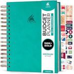 Clever Fox Budget Planner & Monthly Bill Organizer With Pockets. Expense Tracker, Budgeting Journal & Financial Book. Medium, 5.1x8.2" (Turquoise)