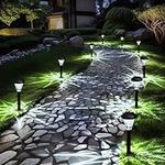 GIGALUMI 16 Pack Solar Lights Outdoor Waterproof,New Upgraded Solar Lights for Outside,Solar Grden Lights,Solar Outdoor Lights for Patio,Lawn,Yard and Landscape