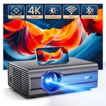 【Auto Focus & Keystone】Projector,4K Projector with WiFi 6 Bluetooth5.3, iSinbox 26000 Lumens Full HD 1080P,50%-100% Zoom Outdoor Projector,300" LCD Home Cinema Projector for Smartphone/TV Stick/PPT