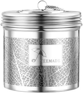 TEEMADE Extra Large Tea Infuser for Loose Tea & Spice Infuser for Cooking,304 Stainless Steel Tea Filters,Extra Fine Mesh Tea Strainers for Black Tea,Iced Tea,Herbs & Soup Etc