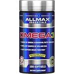 ALLMAX Nutrition Omega-3 essential fatty acid ultra-pure cold-water fish oil, 180 count