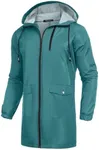 COOFANDY Men's Rain Jacket Waterproof Lightweight Packable Rain Pullover for Hiking Golf Running