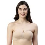 Enamor A019 Perfect Shaping Wirefree Cotton Strapless Bra Non-Padded & High Coverage