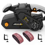 Jellas 7A Belt Sander 3 × 21-Inch with 10Pcs Sanding Belts and Dust Bag, Bench Sander with Variable-speed Control, 10Feet (3 meters) Length Power Cord