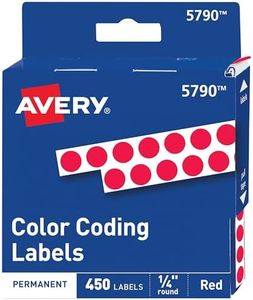 Avery Permanent Color Coding Labels, 0.25 Inches, Round, Pack of 450 (5790)