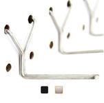 Stainless Steel Pegboard Hooks 100-Pack 2" L Hook - Will Not Fall Out - Fits Any Peg Board - Organize Tools, Accessories, Workbench, Garage Storage, Kitchen, Craft or Hobby Supplies, Jewelry, Retail