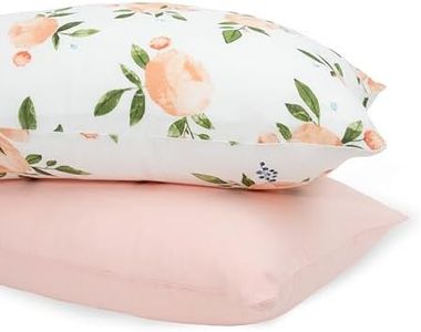 Little Unicorn Standard Pillowcase 2 Pack | Super Soft & Breathable Muslin Fabric | Snug Envelope Closure (Watercolor Roses Grande 2)