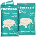 FBesteam 64 Packs Potty Bags - Disposable Travel Potty Liners with 200ML Absorbent Pads, Portable Potty Bags Compatible with OXO Tot 2-in-1 Go Potty, Potty Training Toilet Seat Liner for Toddlers Kid