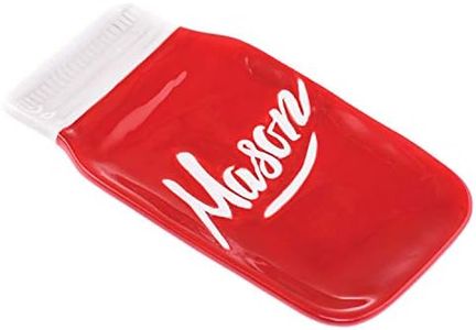 Red Mason Jar Ceramic Spoon Rest for Stove Top - Stylish Cooking Spoon Holder for Kitchen Counter - Home Vintage Red Utensil Rest - Cute Ladle Holder & Kitchen Decor - Dishwasher & Microwave Safe