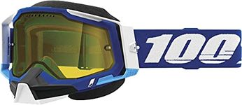 100% RACECRAFT 2 Snowmobile Goggle Blue - Yellow Lens