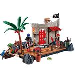 Playmobil 6146 Pirate Fort SuperSet with Floating Rowboat, Fun Imaginative Role-Play, PlaySets Suitable for Children Ages 4+