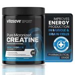 Vitasave Creatine Monohydrate Powder - Creatine Supplement For Performance & Muscle Gains - Pure & Ultra-Fine Powder for Enhanced Absorption - Fitness Essential for Athletes & Bodybuilders - Made in Canada (1000g)