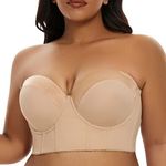 SEA BBOT Plus Size Strapless Bra fo