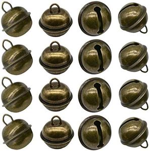 Maydahui 20PCS Vintage Jingle Bell 1 inch (22mm) Antique Decorative Tone Copper Bell for Pet Dog Cat Pendants Christmas Tree Crafts Decoration