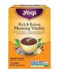 Yogi Tea Rich & Robust Morning Vitality (Pack 6) - 96 Tea Bags - Contains caffeine - Supports Energy - Inlcudes Roasted Chicory, Cinnamon, Ginger & More