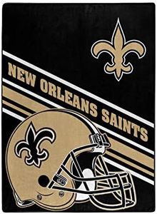 Northwest NFL New Orleans Saints Unisex-Adult Raschel Throw Blanket, 60" x 80", Slant