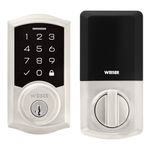 Weiser SmartCode Touchpad Satin Nickel Electronic Door Lock, 10 Digit Touchpad with Motorized Lock/Unlock, Auto Lock, 50 User Codes and 10 One-Time Codes, ANSI Grade 2, UL Rated 20 mins, BILT Support