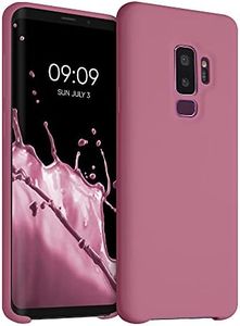 kwmobile Case Compatible with Samsung Galaxy S9 Plus Case - TPU Silicone Phone Cover with Soft Finish - Dark Rose