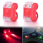 Botepon Marine Boat Bow Led Navigation Lights Stern Lights Emergency Lights for Boat Pontoon Kayak Dinghy Yacht Motorboat Vessel Catamaran (Red)