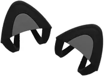 kwmobile Cat Ears for Overear Headphone (Set of 2) - Fits Headbands 1" to 1.5" (2.5cm to 3.8cm) Diameter - Black/Grey